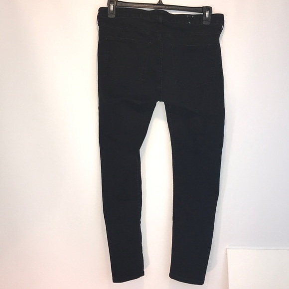 H&M Skinny Ankle Regular Waist Black Jeans S 34 - Picture 4 of 8